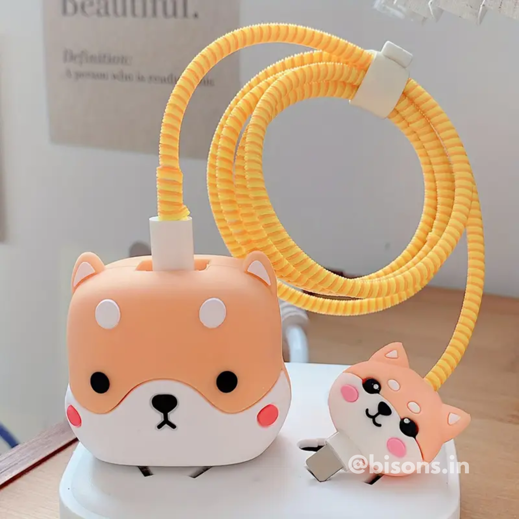 Cute Pup Edition – iPhone Charger Cover with Cable Protector