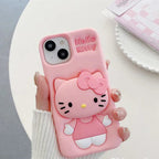 Hello Kitty Pink Bow: 3D Silicone Case – Cartoon Collection