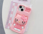 Hello Kitty Pink Bow: 3D Silicone Case – Cartoon Collection