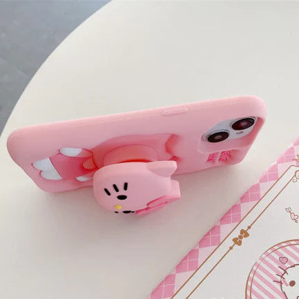 Hello Kitty Pink Bow: 3D Silicone Case – Cartoon Collection