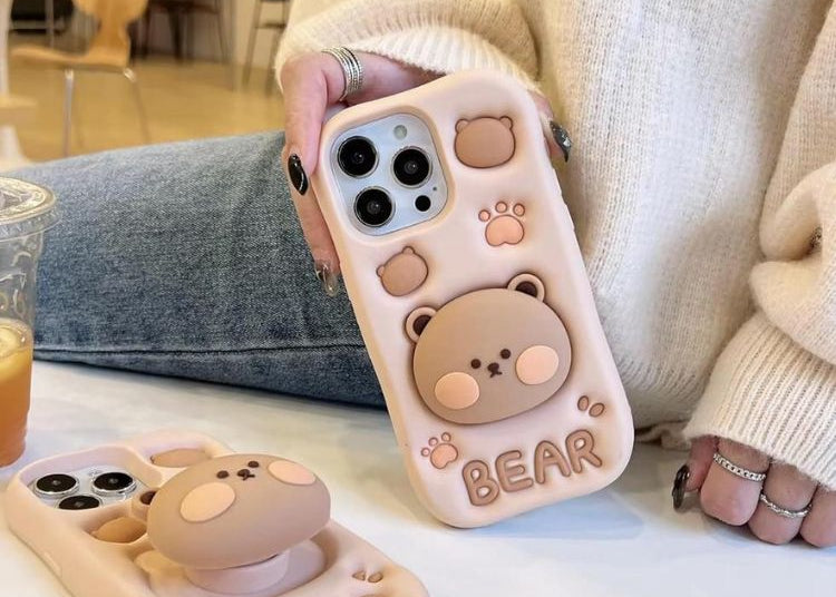 Beary Bop iPhone Case (With Built-in Stand)