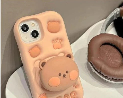Beary Bop iPhone Case (With Built-in Stand)