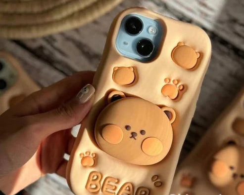 Beary Bop iPhone Case (With Built-in Stand)