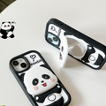 Blush Panda Mirror iPhone Case (With Built-in Stand)