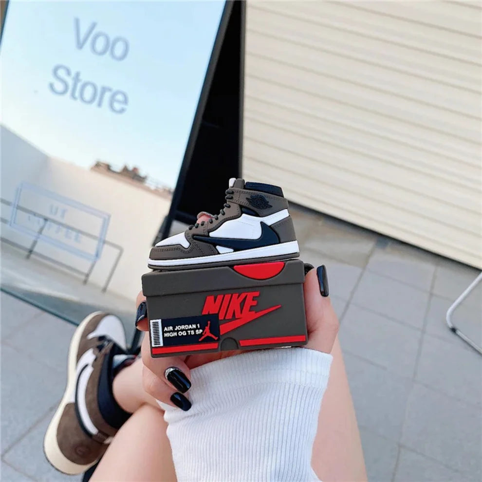 Cactus Court Drip Case Airpods- Mocha Brown Sneaker AirPods Cover
