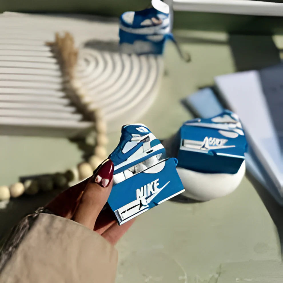 Cactus Court Drip Case Airpods- Blue Sneaker AirPods Cover