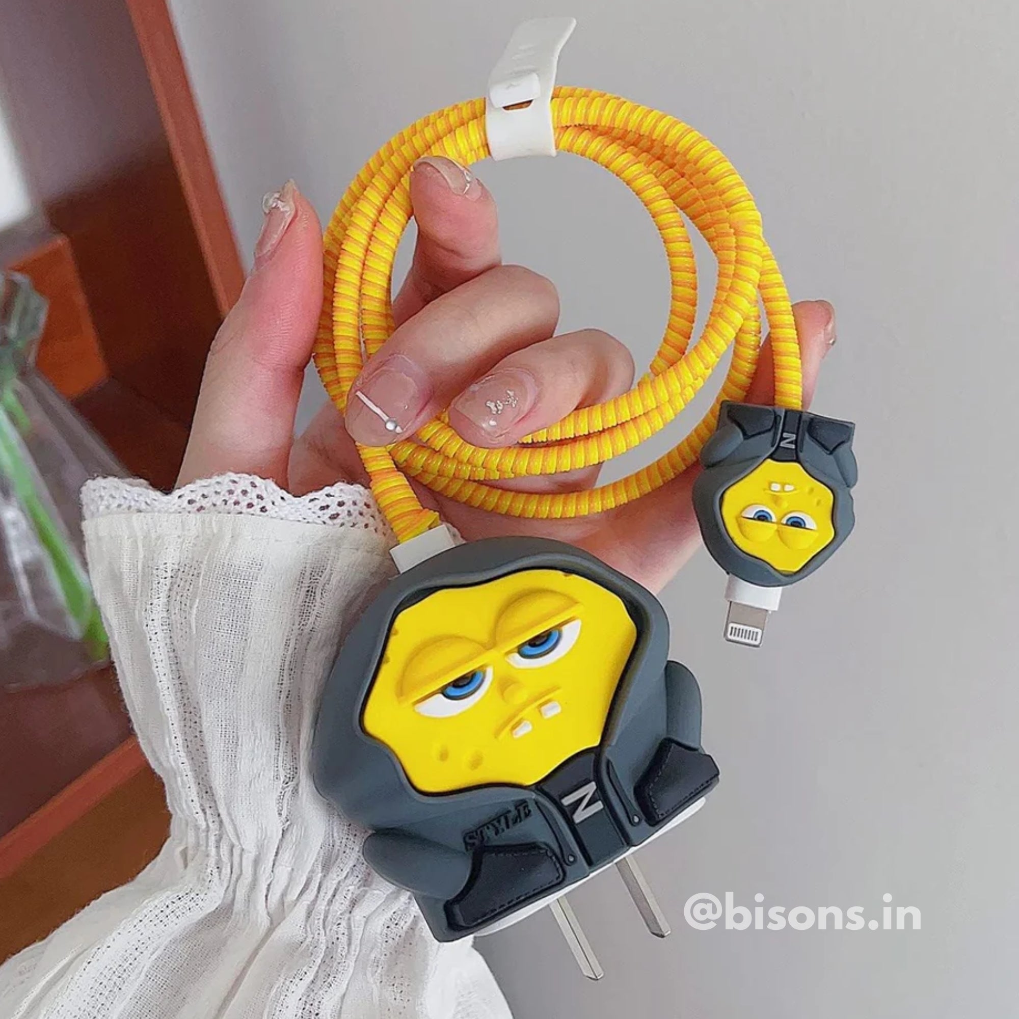 Bossy SpongeBob Edition – iPhone Charger Cover (With Wire Protector)