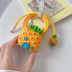 Sponge Pineapple House– iPhone Charger Cover (With Wire Protector)