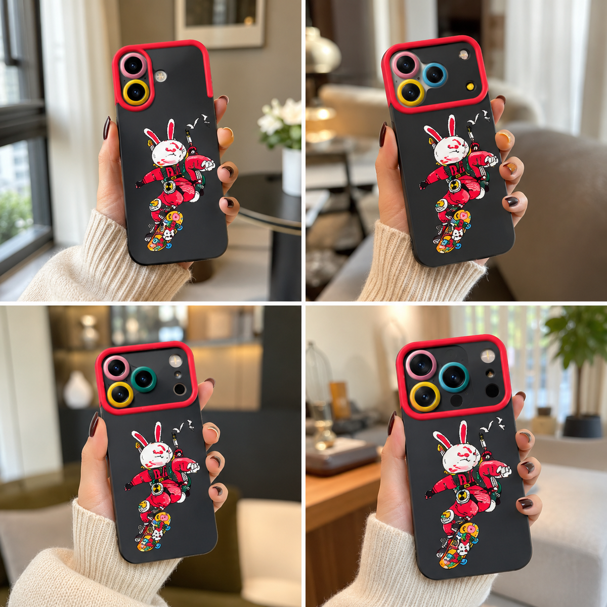 ✨ Skater Bunny Samurai Vibe | Premium Designer iPhone Cover