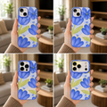 ✨ Blue Tulip Bliss | Premium Designer iPhone Cover