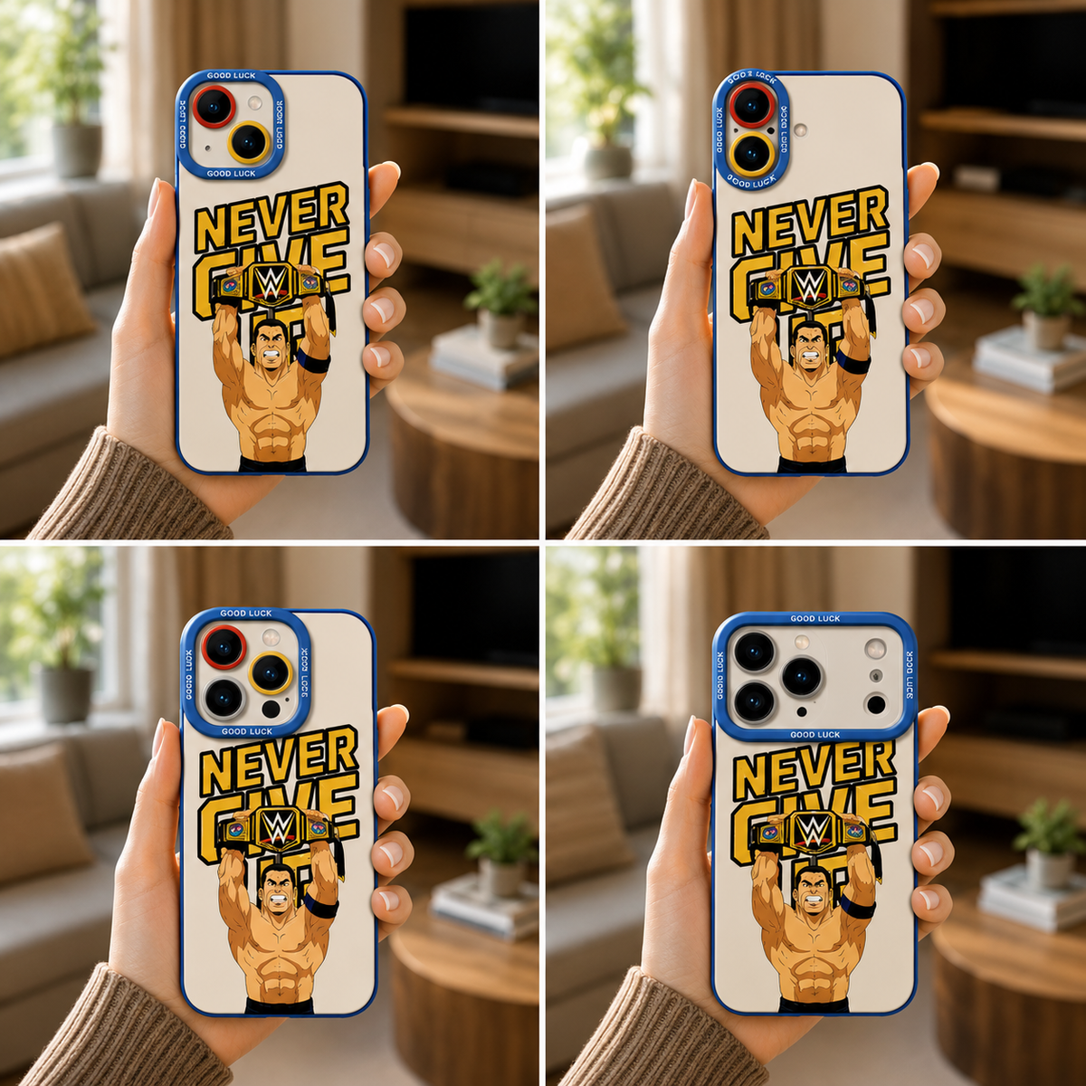 ✨ Champion Spirit Never Give Up | Premium Designer iPhone Cover