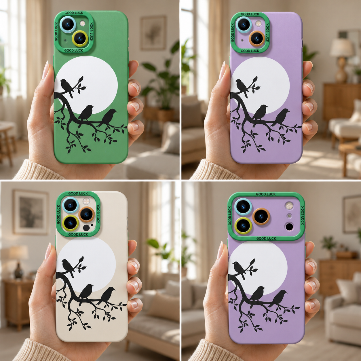 ✨ Charming Bird Silhouette | Premium Designer iPhone Cover
