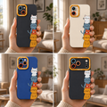 ✨ Charming Cat Stack | Premium Designer iPhone Cover