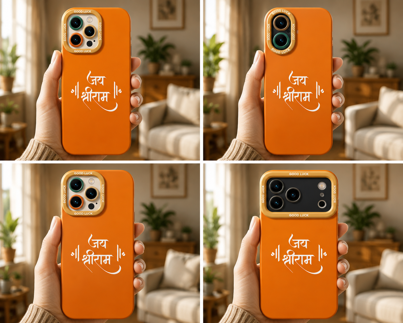 ✨ Vibrant Blessings Orange | Premium Designer iPhone Cover