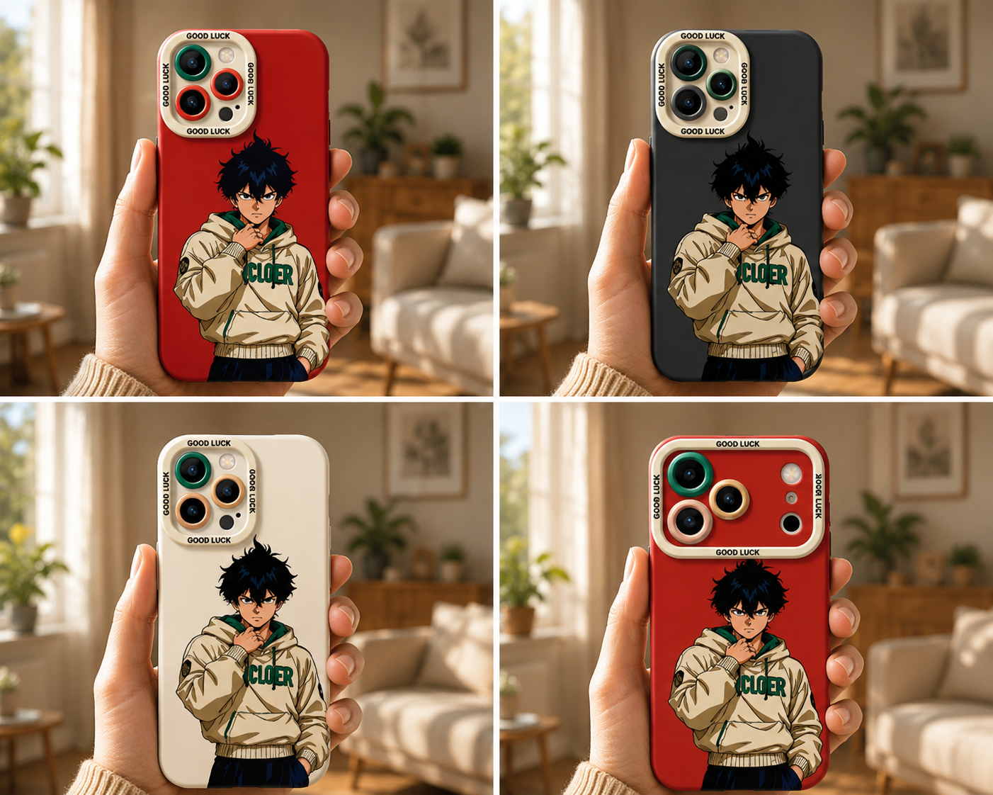 ✨ Anime Hoodie Character Vibe | Premium Designer iPhone Cover