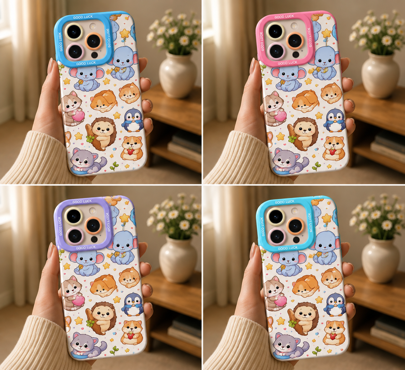 ✨ Adorable Animals Charm | Premium Designer iPhone Cover