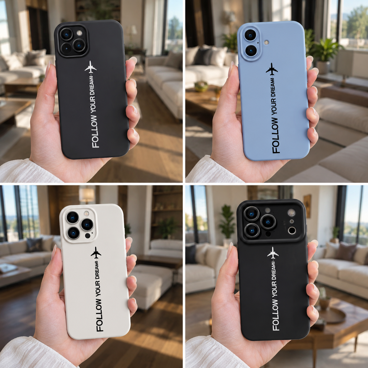 ✨ Dream Chaser Jet Black | Premium Designer iPhone Cover