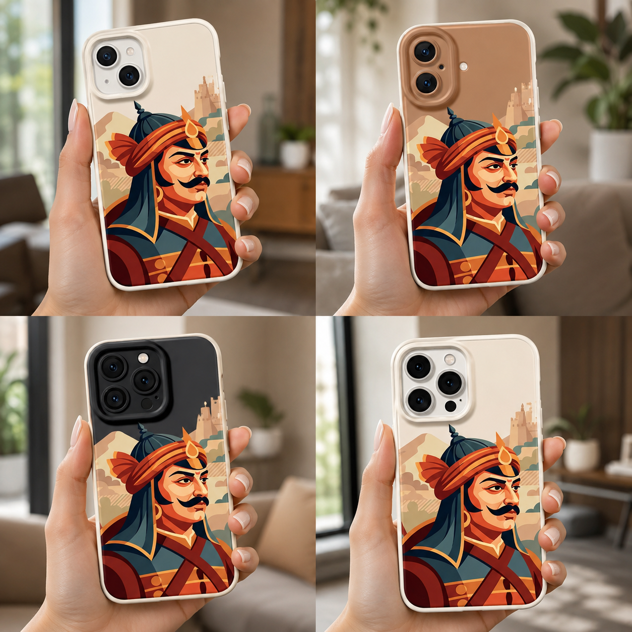 ✨ Regal Warrior Art | Premium Designer iPhone Cover