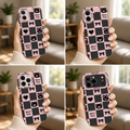 ✨ Charming Black Checkered Bears | Premium Designer iPhone Cover