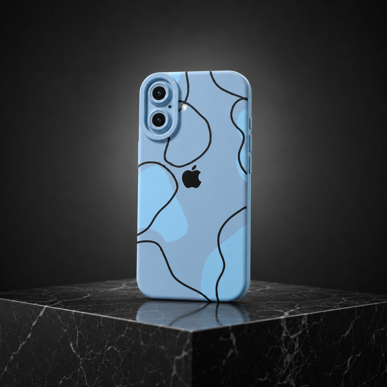 Blue Abstract Apple Premium Printed Case