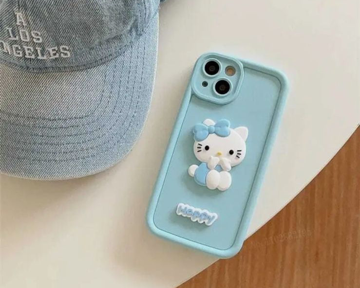 Cute Stitch 3D Soft Silicone Case - Black