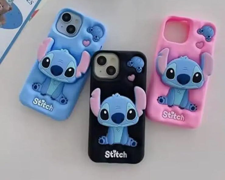 Cute Hello Kitty 3D Soft Silicone Case - Blue