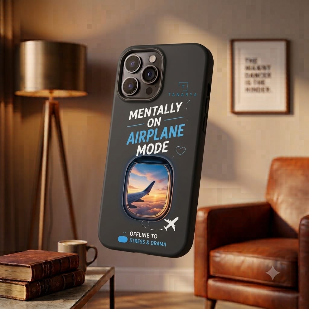 Mentally On Airplane Mode Printed Phone Cover