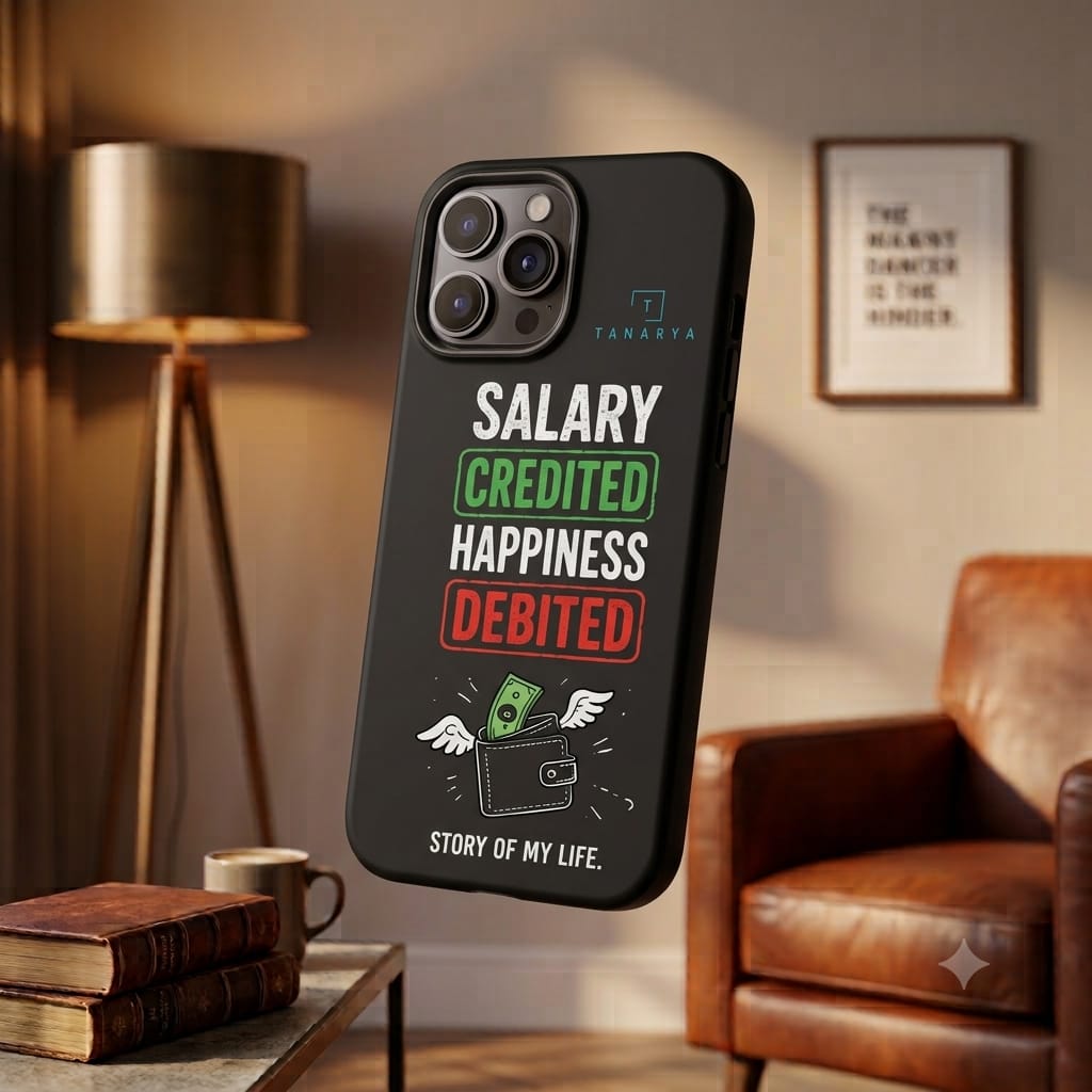 Salary Credited Happiness Debited Printed Phone Cover