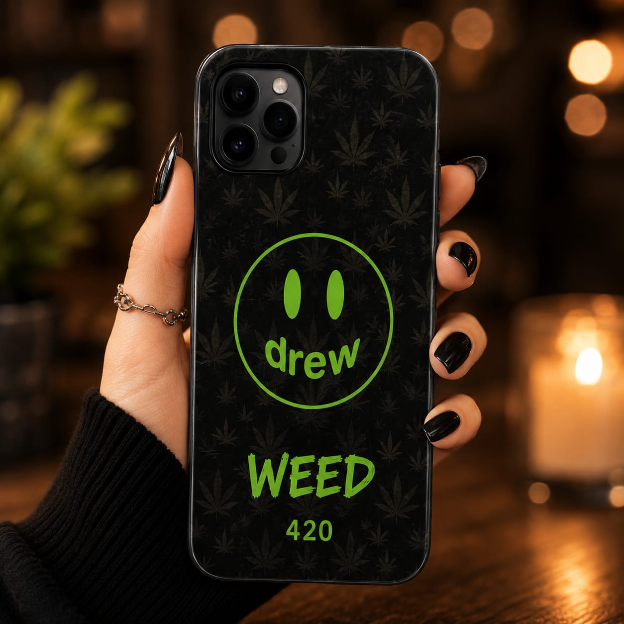 Drew Beanie Weed Printed Phone Cover