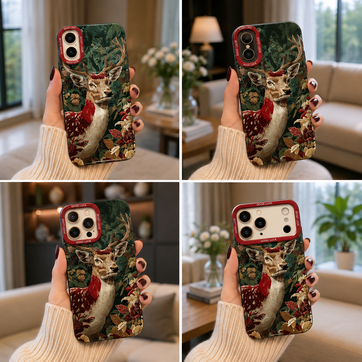 ✨ Enchanted Forest Deer Design | Premium Designer iPhone Cover