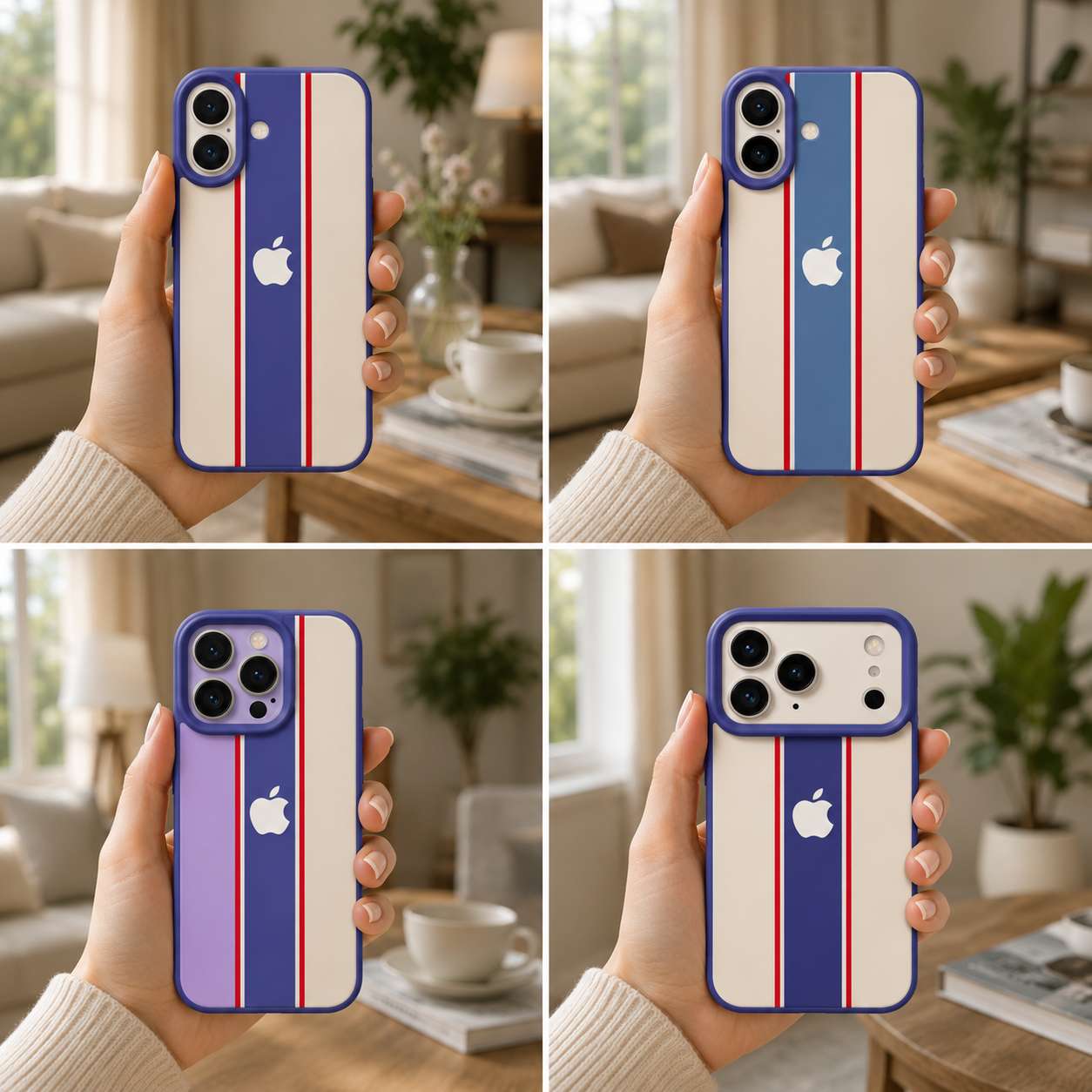 ✨ Patriotic Stripe Elegance | Premium Designer iPhone Cover