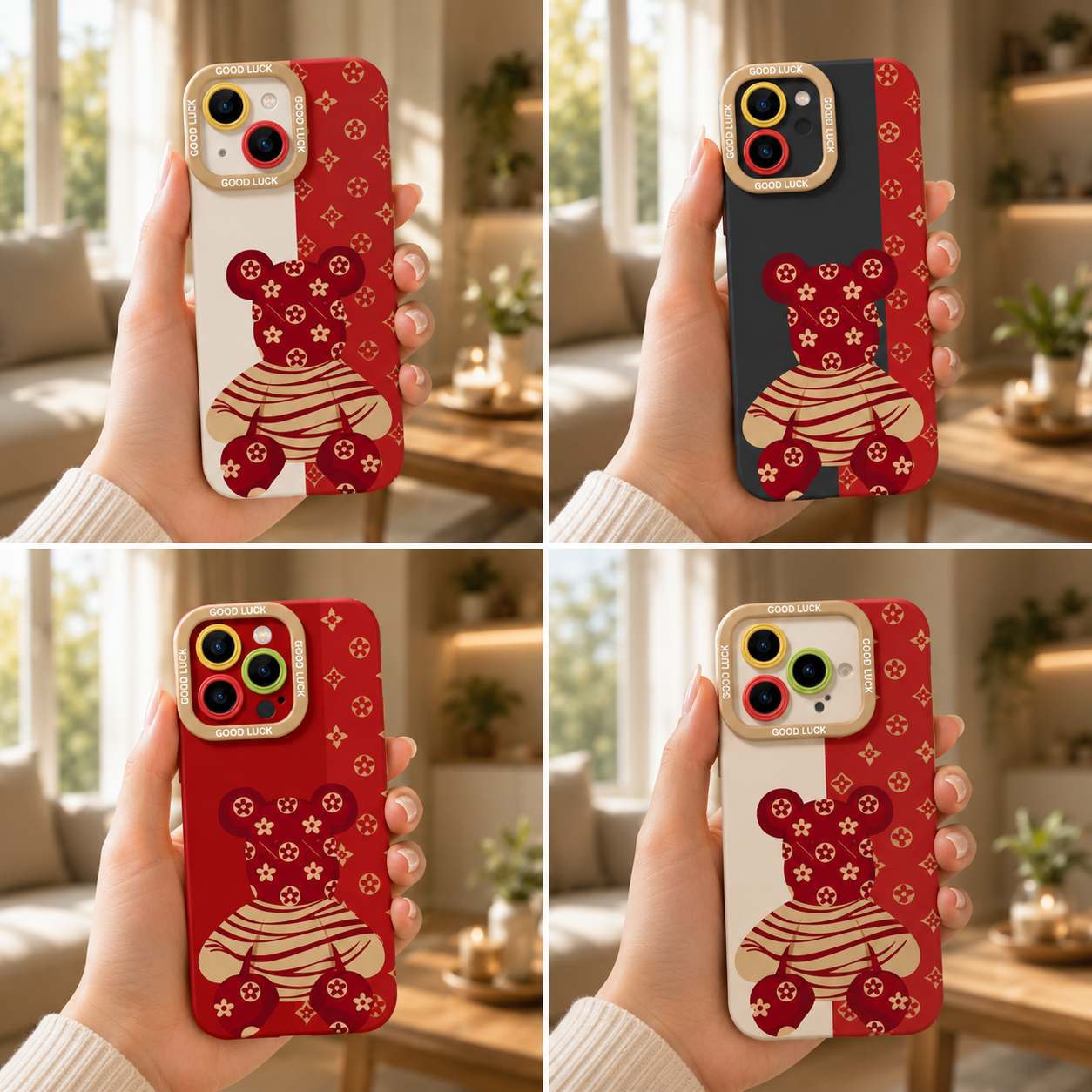 ✨ Luxe Teddy Charm | Premium Designer iPhone Cover