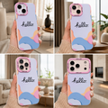 ✨ Pastel Waves & Hello Charm | Premium Designer iPhone Cover