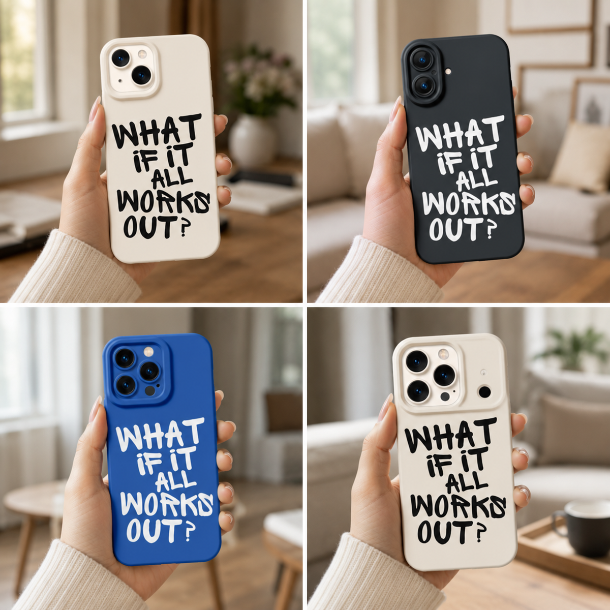 Optimistic Script Quote Silicone Case