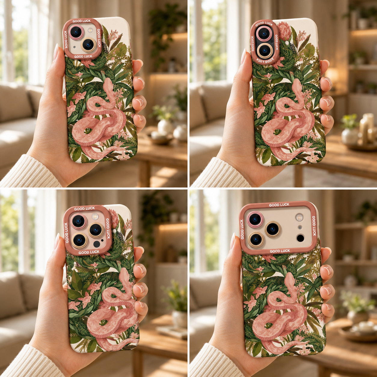 ✨ Floral Snake | Premium Designer iPhone Cover