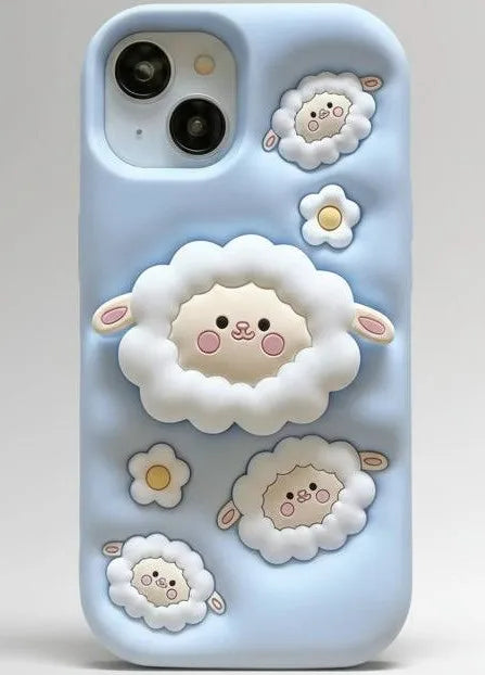 3D Sheep Rubber Silicone Case