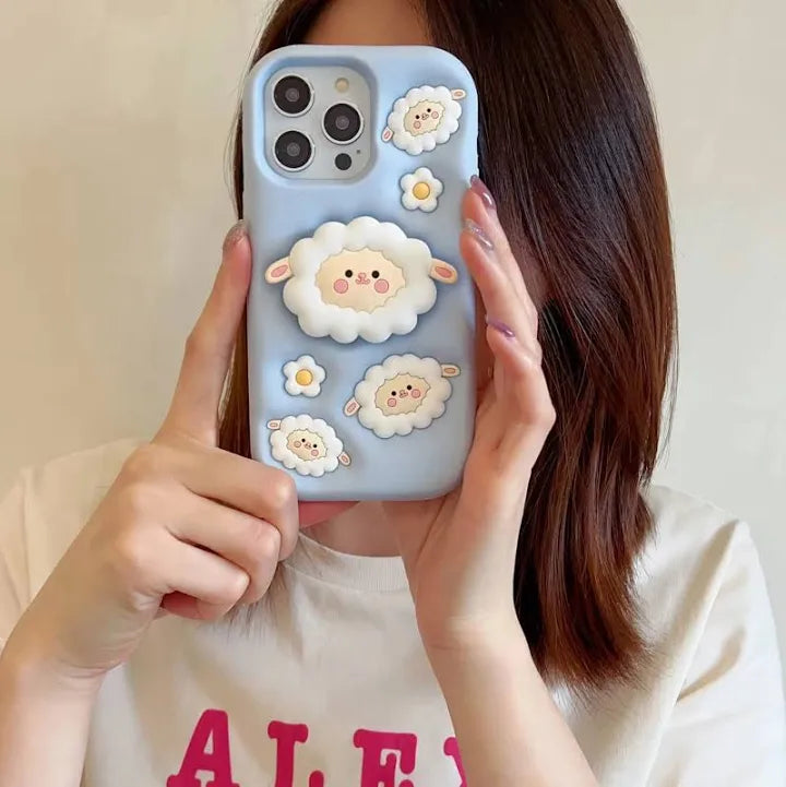 3D Sheep Rubber Silicone Case