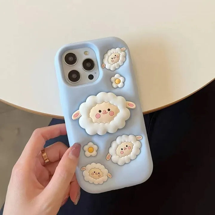 3D Sheep Rubber Silicone Case