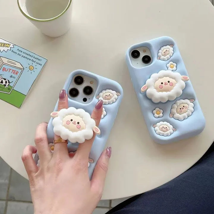 3D Sheep Rubber Silicone Case